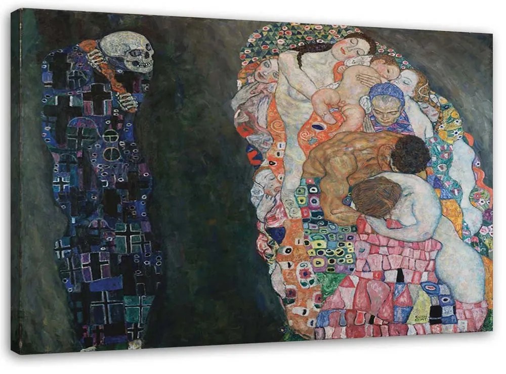 Gario Obraz na plátne Život a smrť - Gustav Klimt, reprodukcia Rozmery: 120 x 80 cm