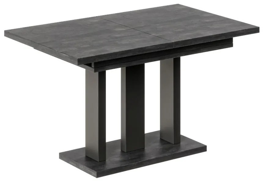 Rozkladací stôl Appia 130/210x80cm Mat čierne nohy/Betón Tmavý