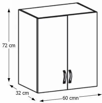 Horná kuchynská skrinka Royal G60 - biela / sosna nordická
