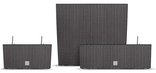 Plastový balkónový kvetináč DRC600W 58 cm - biela