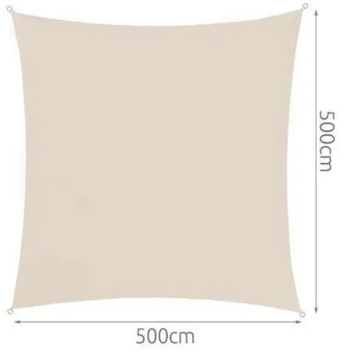 Tieniaca plachta štvorec 5x5m 10188 220g/m béžová