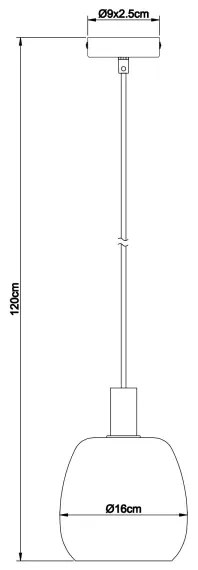 Globo 15789HM - Luster na lanku GARRI 1xE14/40W/230V pr. 16 cm mosadz