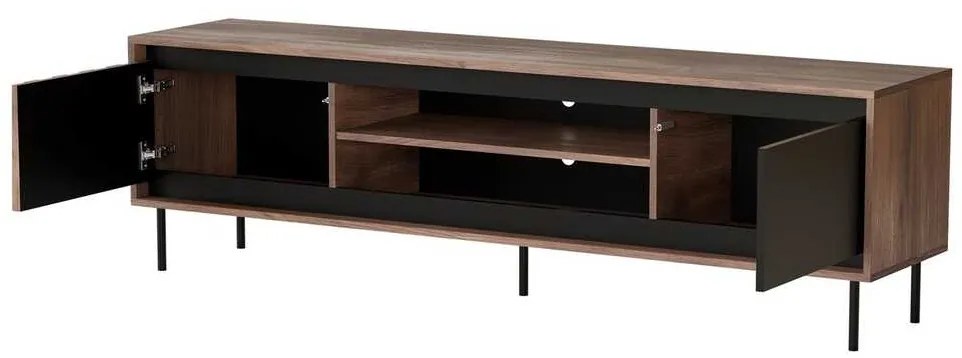 TV stolík Stuga, orech / čierna