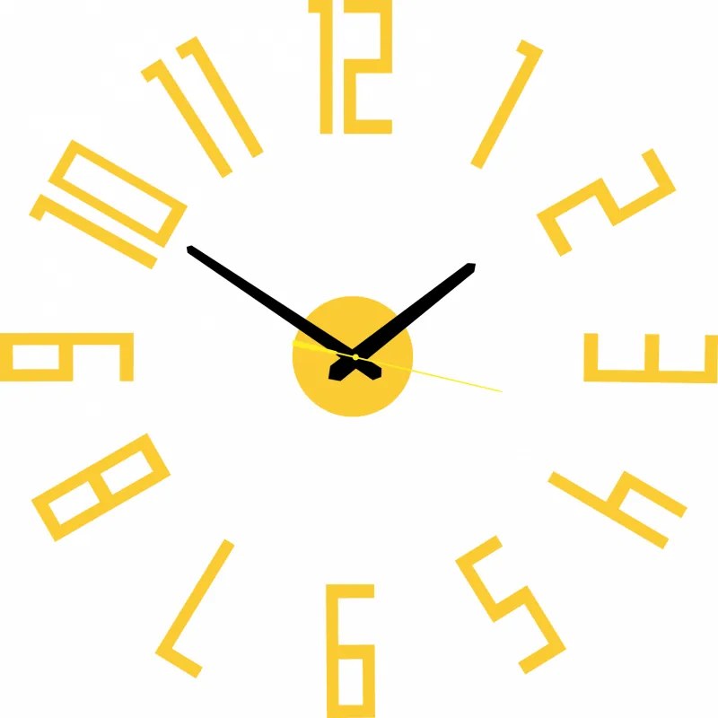 Nástenné hodiny Quartz, nalepovacie dekorácie, 3D zrkadlové nálepky Xmomo X0018-Wall clock HEU-