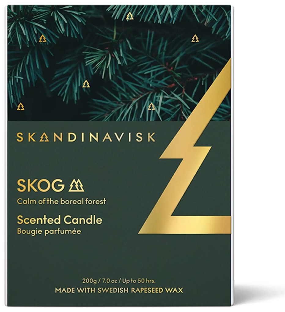 SKANDINAVISK Vonná sviečka v skle SKOG (les) 200 g – špeciálna edícia