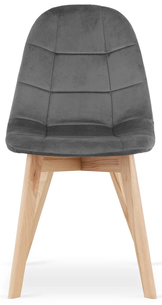 Jedálenský set 1 + 4, biely stôl ADRIA 120x80 cm + tmavosivá zamatová stolička BORA