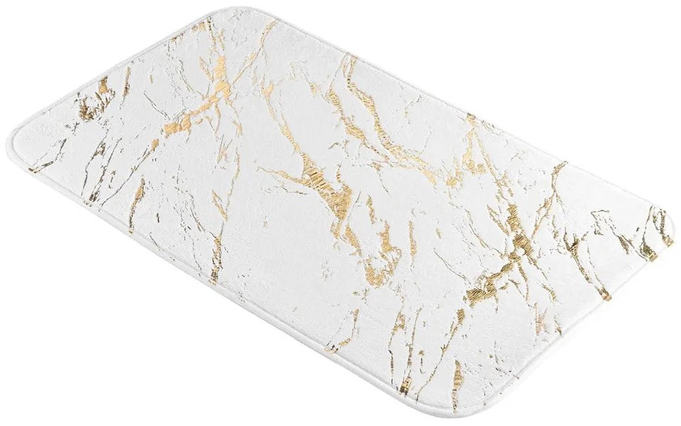Biela/v zlatej farbe kúpeľňová predložka 45x75 cm Aquamarbre – douceur d'intérieur