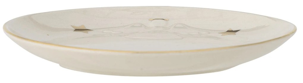 Bloomingville Kameninový tanier Starry White 16 cm