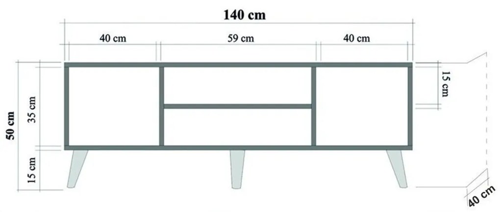 TV stolík Truva Oak