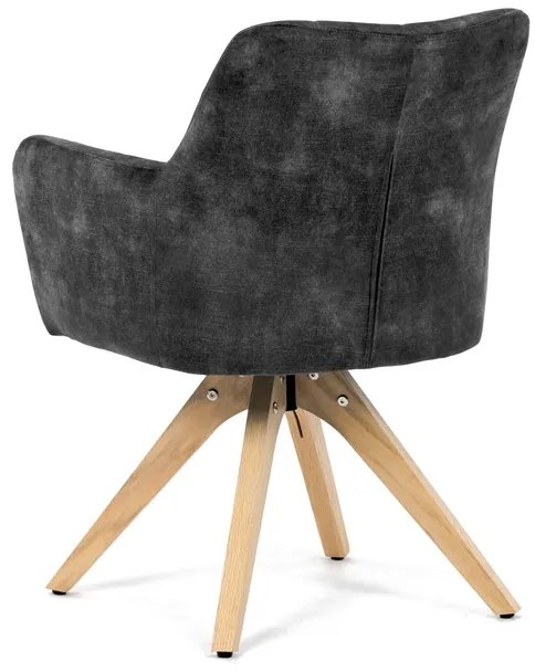 Autronic BONTEC Jedálenská stolička, čierna, zamatová látka, HC-D7188 BK4 Farba: Čierna