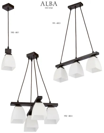 Jupiter 1112 - AB4 - Závesný luster ALBA 4xE27/60W/230V
