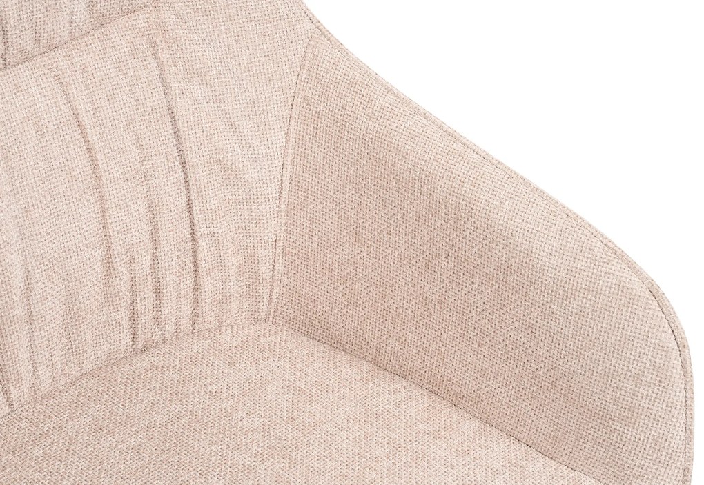 Noela Otočná jedálenská stolička látková LOREN hnedá/krémová