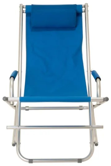 Skladacia stolička, hliníková, modrá
