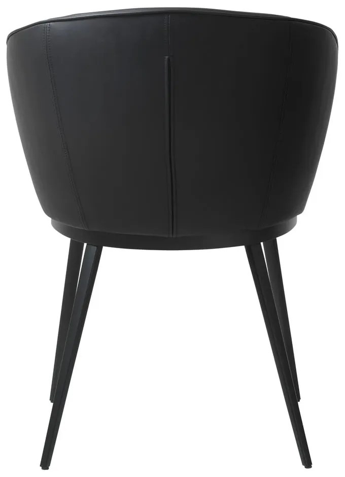 Čierna jedálenská stolička z imitácie kože Unique Furniture Gain Leath