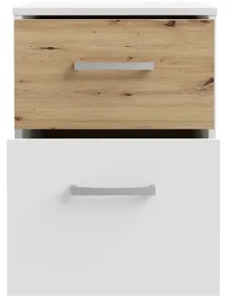 Nočný stolík URO dub artisan/biela