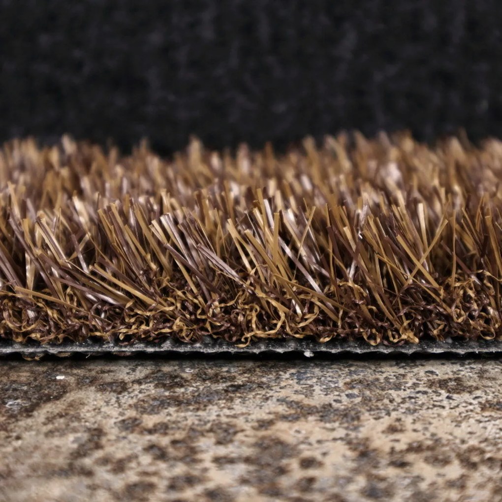 Umelá tráva PartyGrass Brown, vyrezať kruh, šíře 4m, hnedá, Europe Grass