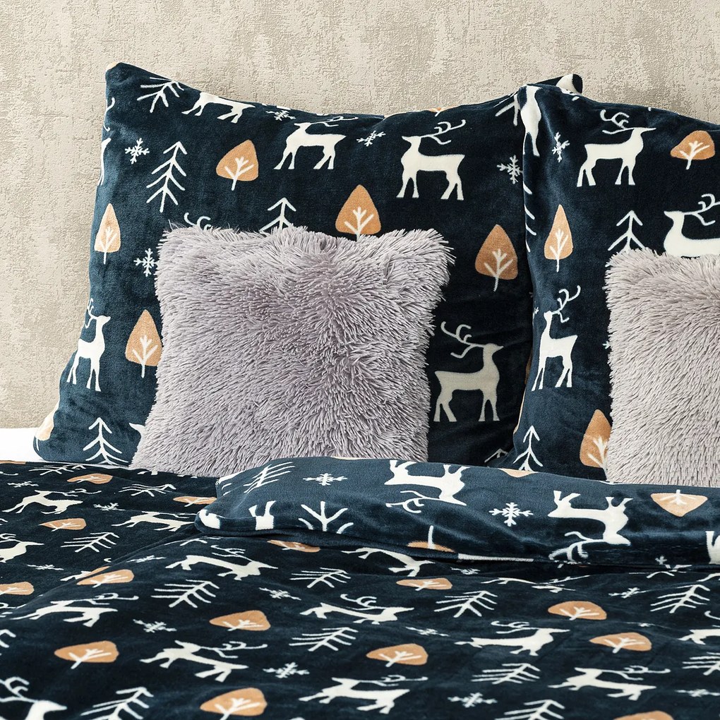 4Home obliečky mikroflanel Nordic Deer, 140 x 200 cm, 70 x 90 cm