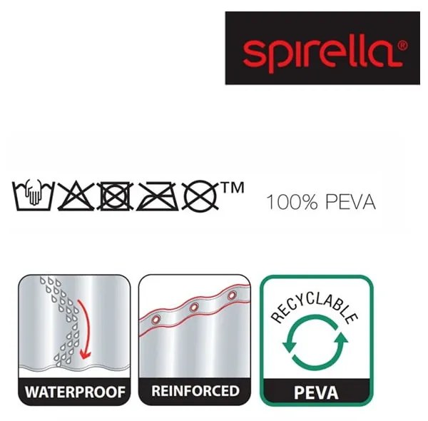Sprchový záves 180x200 cm Transparent – Spirella