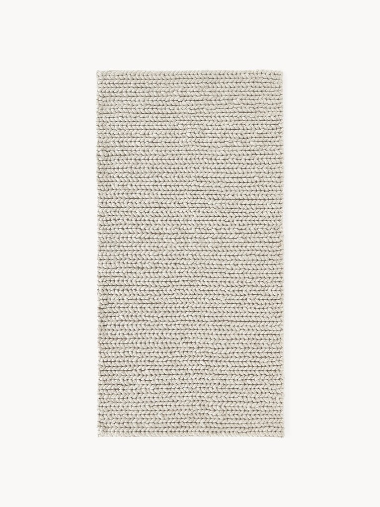 Hrubý pletený vlnený koberec Bruna