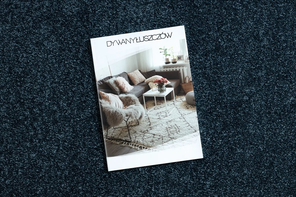 Okrúhly koberec INDUS 75 modrý, melanž