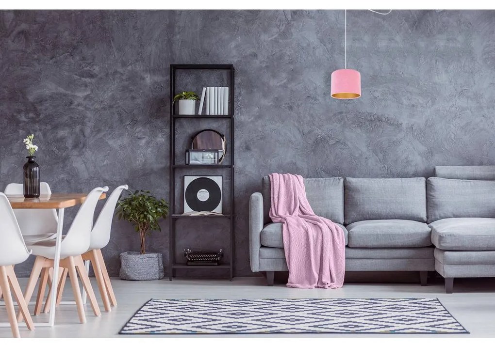 Závesné svietidlo Mediolan Spider, 1x textilné tienidlo (výber z 10 farieb), (výber z 2 farieb konštrukcie), g