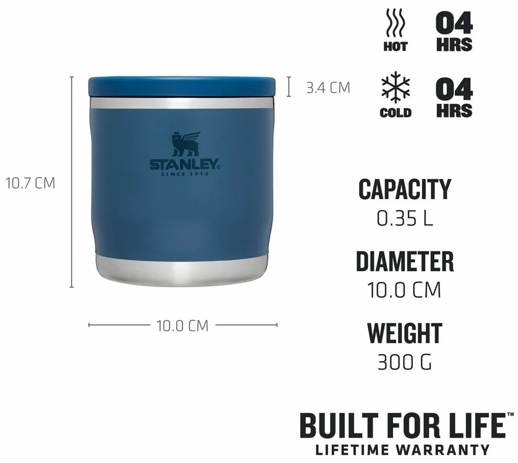 Stanley Termoska Adventure To-Go na jedlo 350 mlAbyss modrá, 350 ml