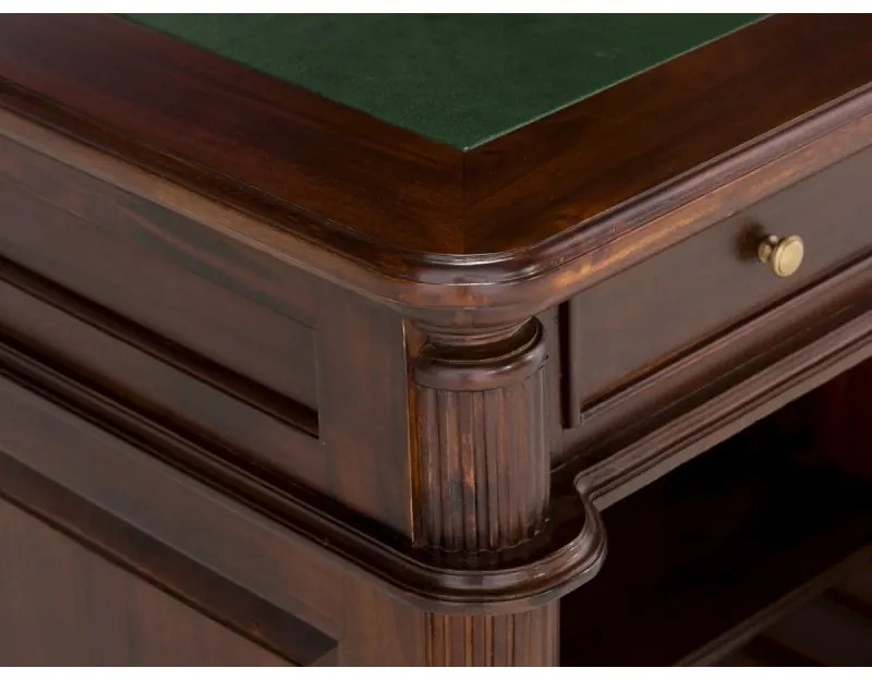 furniture-nabytek.cz - Masívny písací stôl Cambridge z mahagónu, lakovaný, hnedý – 120×60×80 cm