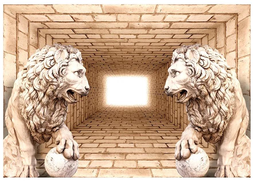 Artgeist Fototapeta - Mystery of lions Veľkosť: 100x70, Verzia: Premium