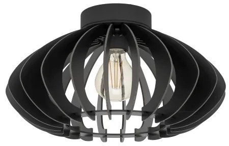 Eglo 900999 - Stropné svietidlo COSSANO 1xE27/40W/230V pr. 38 cm čierna