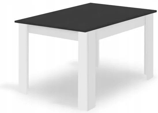 Jedálenský stôl čierny / biely so štyrmi stoličkami OSAKA čierne / biele