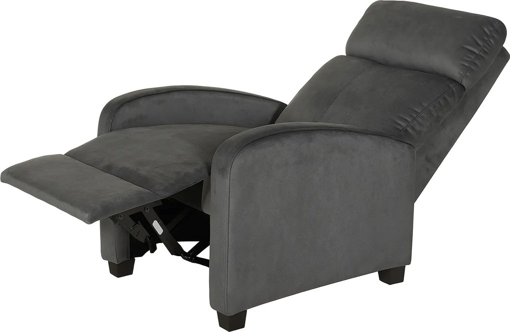 Relaxačné kreslo René rozkladacie šedé