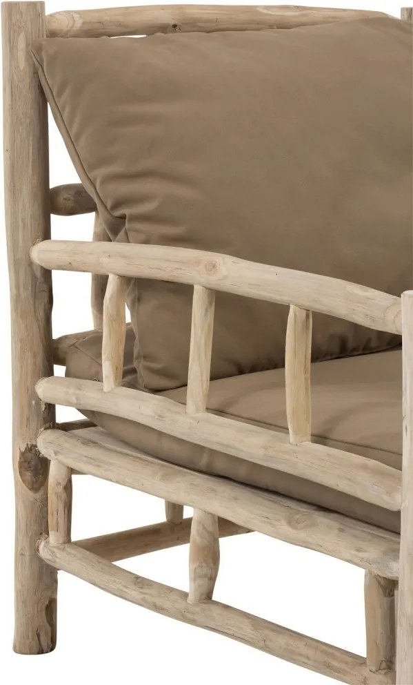 Drevené kreslo Teak - 75 * 90 * 90 cm