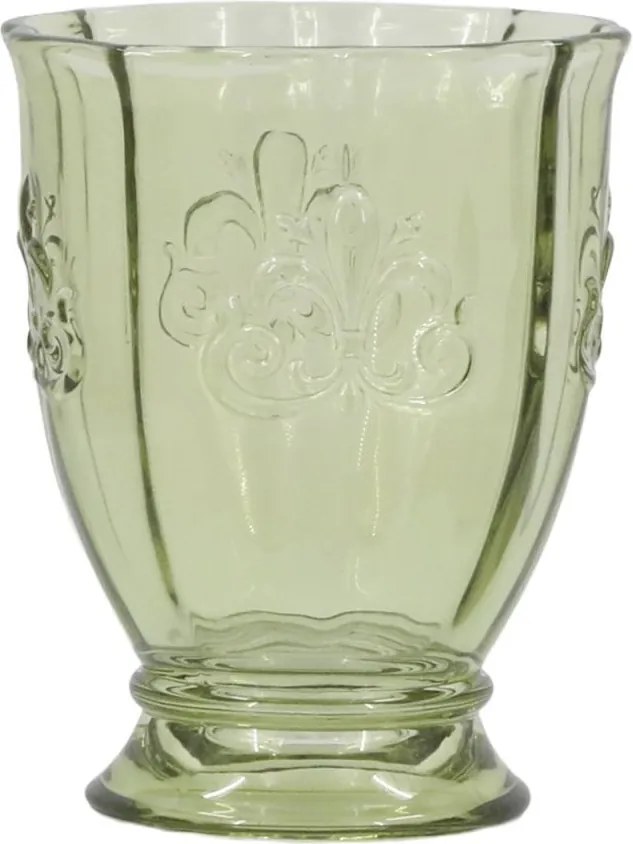 Zelený pohár Saint-Émilion s dekorom - Ø 8,5 * 10,5 cm / 250ml