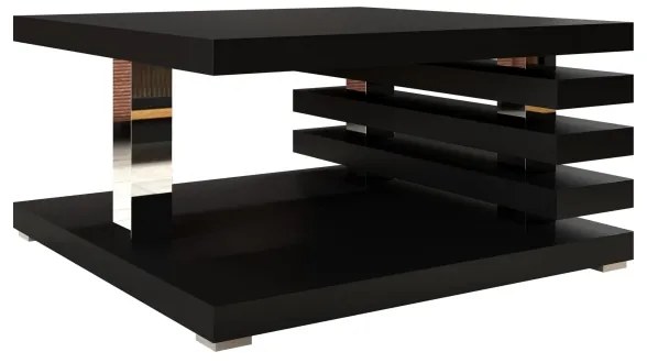 Konferenčný stolík KYOTO 31x60 cm matná čierna