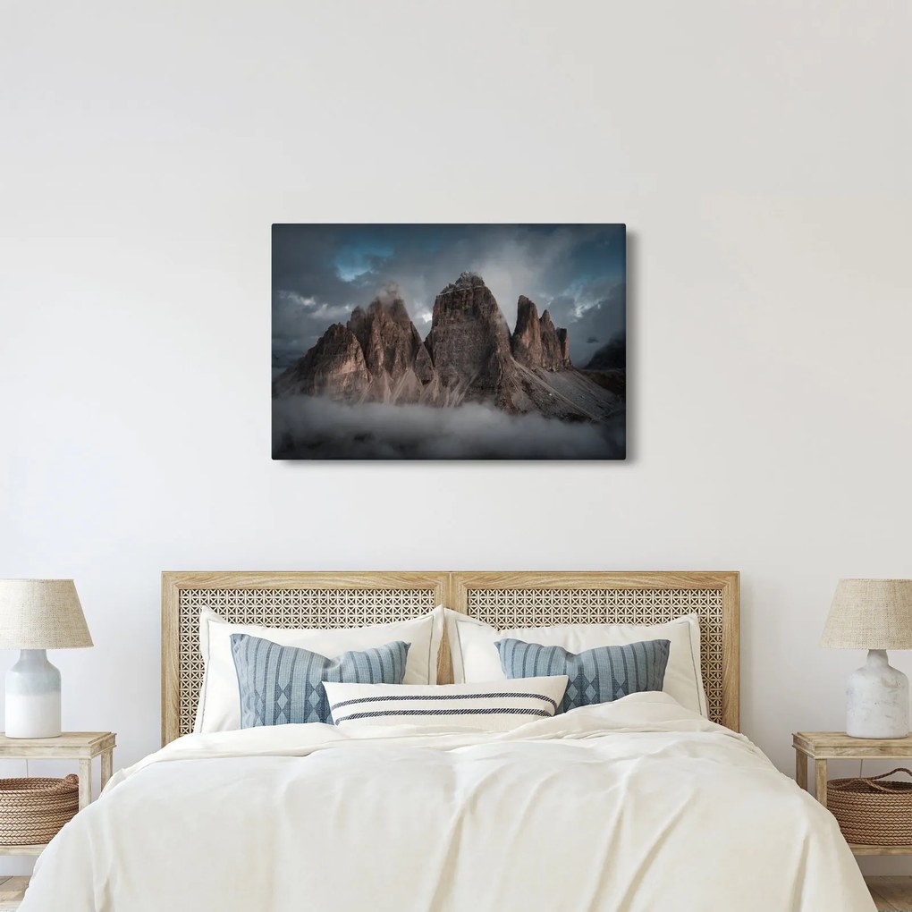 Obraz - Tri Zuby, Talianske Dolomity (90x60 cm)