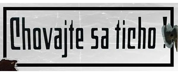 Ceduľa Chovajte sa ticho