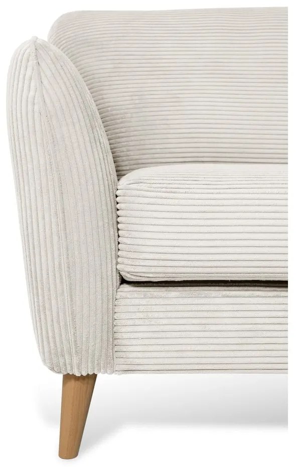 Biela menčestrová rohová pohovka (pravý roh) Paris – Scandic