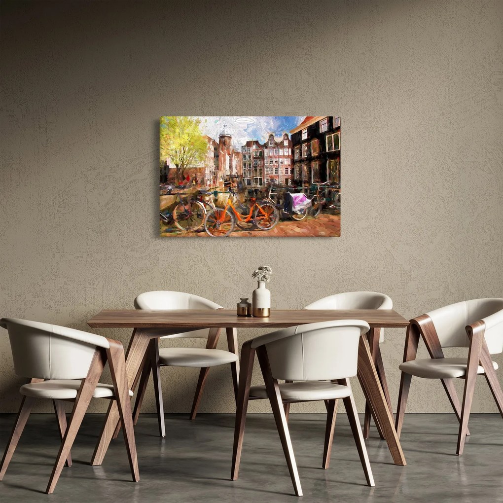 Obraz - Amsterdam, maľba (90x60 cm)