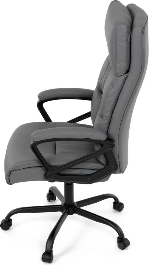 Kancelárske kreslo PEDRO — ekokoža, sivá