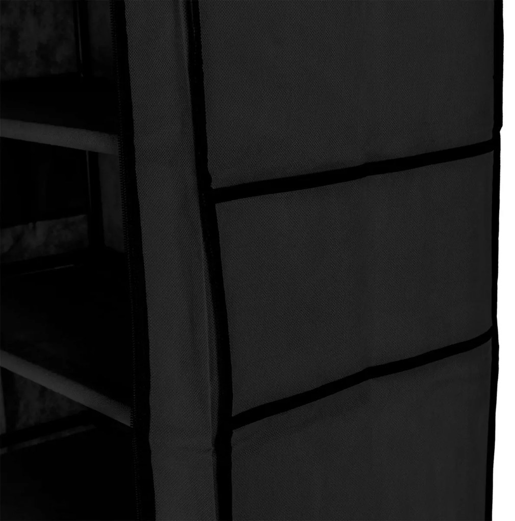 Textilný organizér na topánky LEA čierny