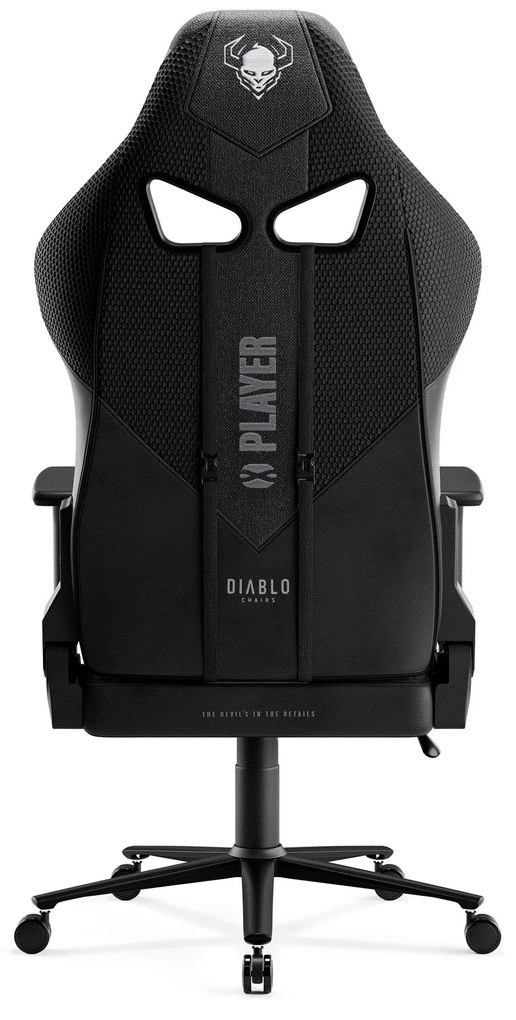 Herné kreslo s látkovým poťahom, veľkosť Normal Size, čierne: Diablo X-Player 2.0
