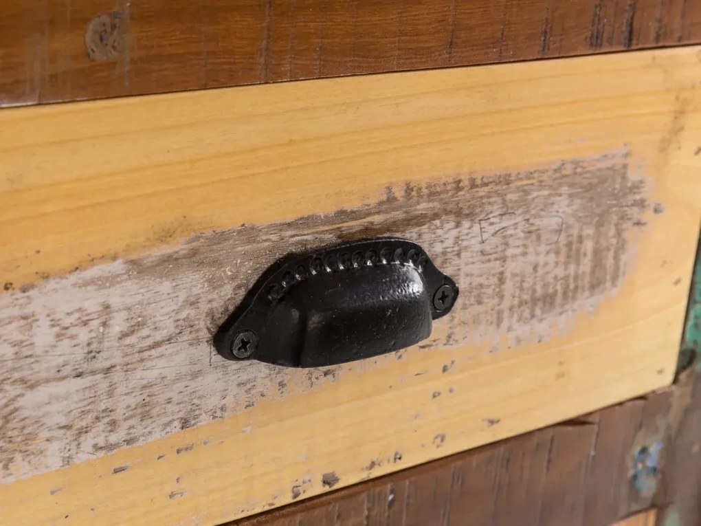 furniture-nabytek.cz - Masivní komoda Wakefield z recyklovaného dřeva, lakovaná, vícebarevná – 182×45×90 cm