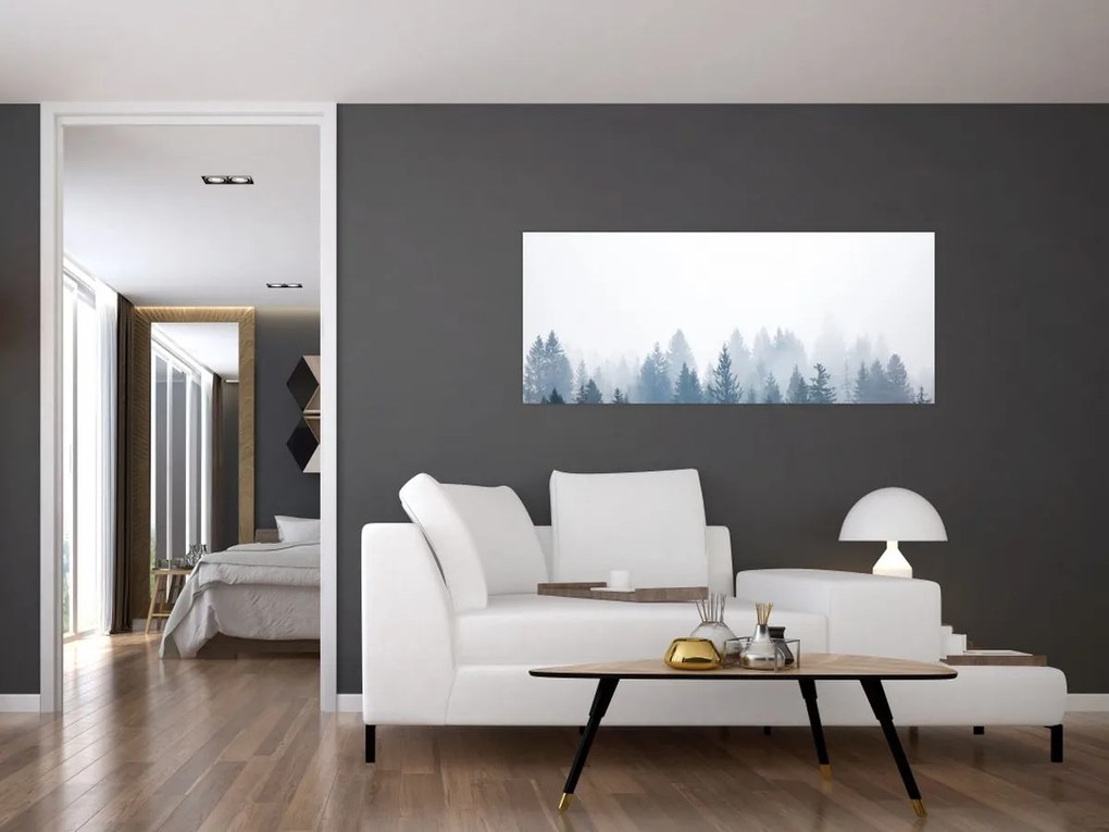 Obraz - Zahmlený les (120x50 cm)