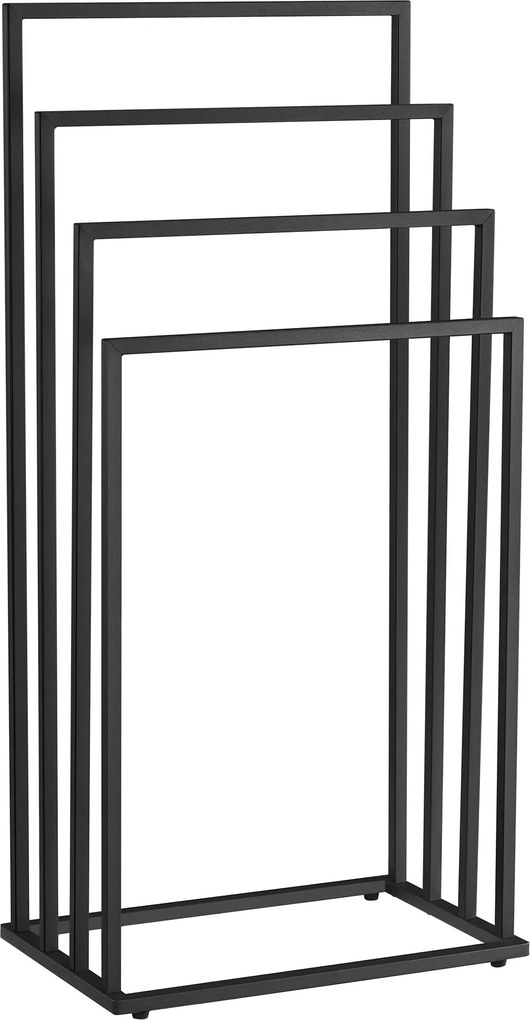 Stojan na uteráky 4- ramenný čierny