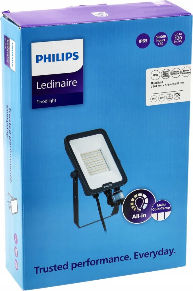 LED reflektor Philips 50W 6000lm CCT s pohybovým senzorom
