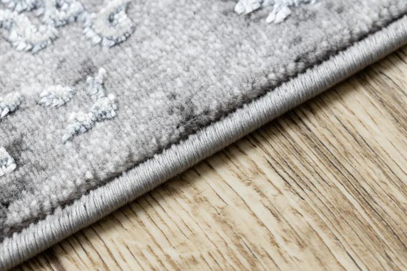 Moderný koberec DE LUXE 2081 ornament vintage - Štrukturálny krém / sivá Veľkosť: 140x190 cm
