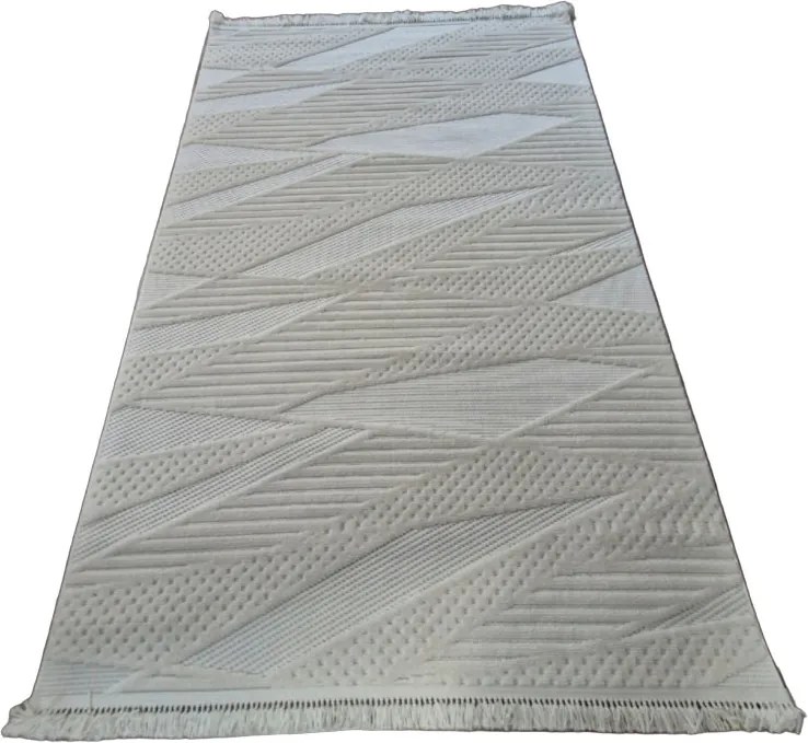 HU Krémovo, béžový moderný koberec TWIST CREAM 30629A Rozmer: 80x150 cm