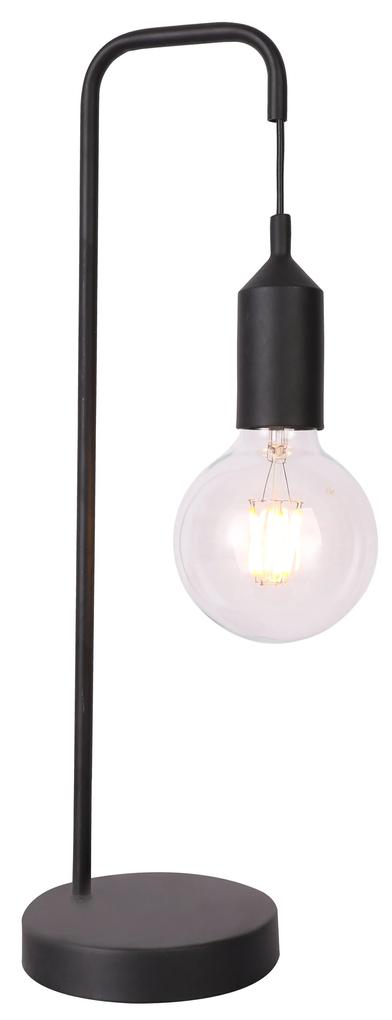CLX Stolná lampa v škandinávskom štýle MARSALA, 1xE27, 40W, čierna
