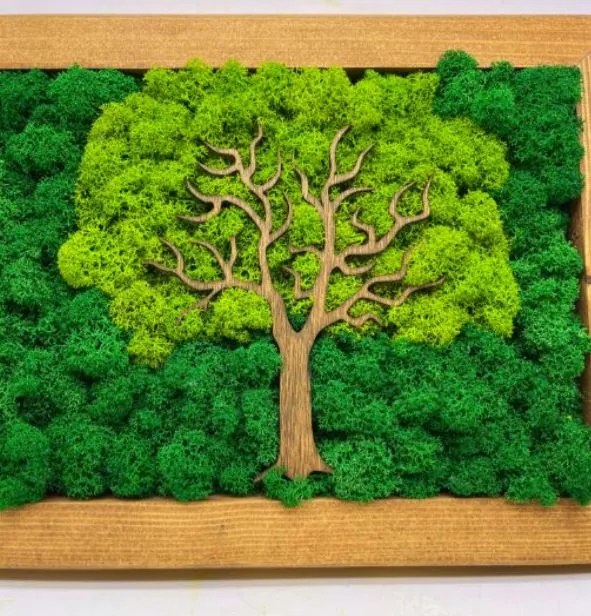 Machový obraz Strom 30x20 cm