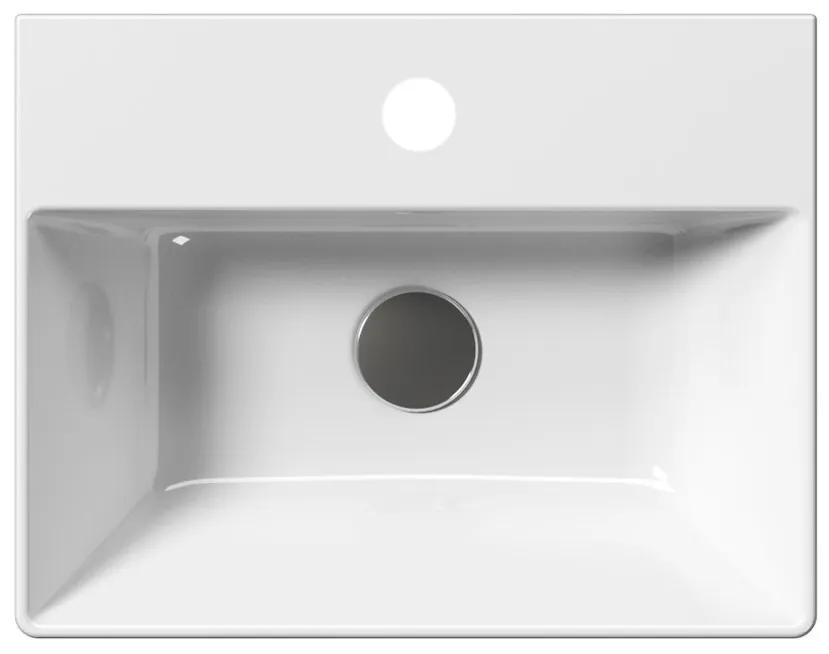 GSI, KUBE X keramické umývadlo 45x35 cm, biela ExtraGlaze, 94859111